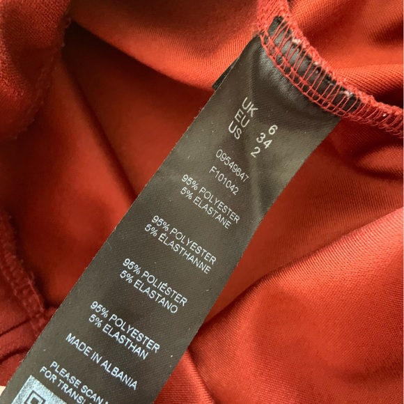 Burnt orange/ rust cropped wide leg pant - ASOS US 2 - Picture 12 of 14